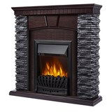 Электрокамин (очаг+портал)<br>Electrolux Porto Classic камень черный, шпон венге с очагом CLASSIC EFP/P-1020LS